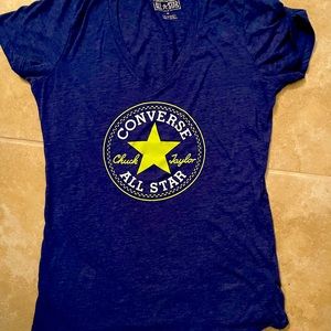 All star converse blue T-shirt
